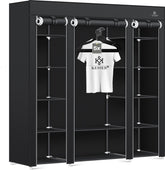 KESSER® Kledingkast - Opvouwbaar - 150x45x175cm - Zwart