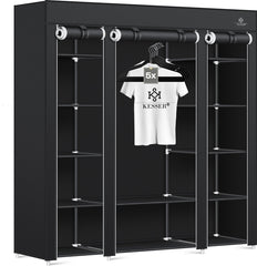 KESSER® Kledingkast - Opvouwbaar - 150x45x175cm - Zwart
