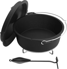 BBQ Chief Dutch Oven - Braadpan - Tot 400ºC - Gietijzer - 9 L - Zwart