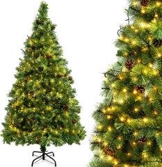 Kerstboom met verlichting - Kunstkerstboom - 180 cm - Met standaard - Aigostar