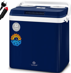 Koelbox Elektrisch – 12V en 230 volt - Coolbox - Frigobox - 32L – Blauw •