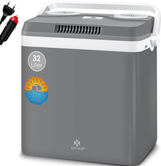 Koelbox Elektrisch – 12V en 230 volt - Coolbox - Frigobox - 32L – Grijs •