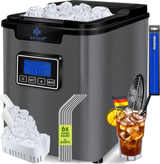 IJsblokjesmachine – 12kg/24 uur – IJsmachine - IJsblokjesmaker - Antraciet - KESSER®