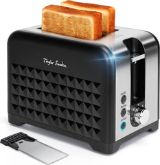 Broodrooster - Toaster - 2 sleuven - 930W - Zwart