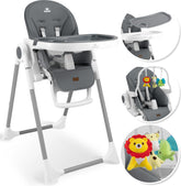KIDIZ® 3in1 kinderstoel - Babystoel - Verstelbaar - Donkergrijs