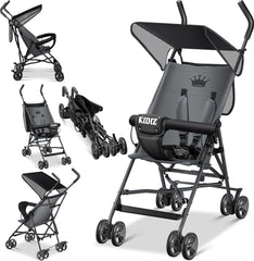 KIDIZ® Kinderwagen - Wandelwagen - Kinderbuggy - Antraciet