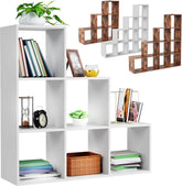 Boekenkast - Boekenrek - Wandkast - 97,5x29x97,5 cm - Wit - Miadomodo