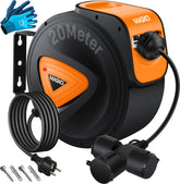 Masko® Kabelhaspel 20m - Verlengkabel - Oranje