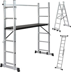 Jago - Steiger - Multifuncitionele ladder - Ladderrek - Werkblad - Werkplatform - 4 in 1 •