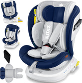 KIDIZ® Autostoeltje Isofix - 360° draaibaar - Blauw