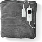 Nedis Elektrische Deken - Warmtedeken - 200x180 cm - 9 Warmte Standen - Wasmachinebestendig - Fleece •