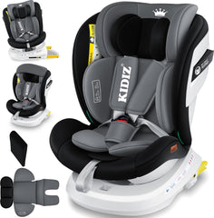 KIDIZ® Autostoeltje Isofix - 360° draaibaar - Zwart