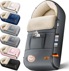 Voetenzak voor Autostoeltje en Buggy - Baby Slaapzak - Antraciet - KIDIZ®
