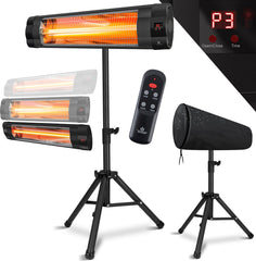 Infrarood Verwarming - Terrasverwarmer - Elektrische Heater - Zwart - KESSER®