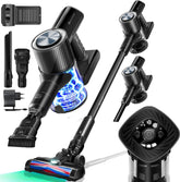 Steelstofzuiger - Draadloos - Stofzuiger Zonder zak - 25KPa - Zwart - KESSER®