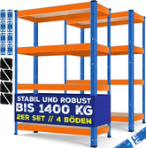 Opbergrek - Stellingkast - 2 stuks - 160x80x40 cm - Oranje - MASKO® •