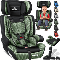 KIDIZ® Autostoeltje - 5-punts veiligheidsgordel - Groen •
