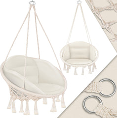 KESSER® Hangstoel Chill met Kussen voor Binnen en Buiten tot 150 kg - Beige