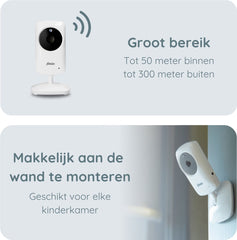 Alecto DVM-64 - Babyfoon met camera - Temperatuurweergave - Wit •