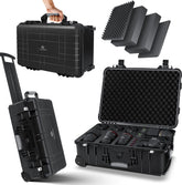 KESSER® Camera Koffer met Wielen - Weerbestendig - Zwart