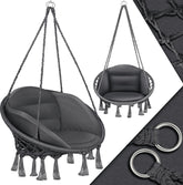 KESSER® Hangstoel - Binnen & Buiten - Tot 150kg - 2 Kussens - Antraciet