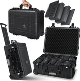 KESSER® Camera Koffer met Wielen - Weerbestendig - Zwart •