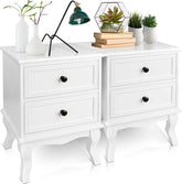Nachtkastjes set van 2 - Ladekast slaapkamer - 49x34.5x30 cm - Wit - Miadomodo