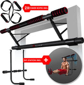 KESSER® Pull up bar - Optrekstang - Zonder schroeven - Rood