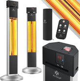 KESSER® Infrarood terrasverwarmer - Infrarood verwarming- 2000W - Zilver