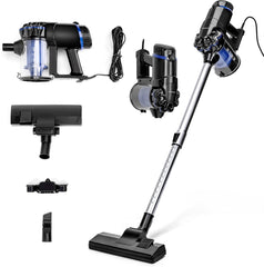 Steelstofzuiger - Stofzuiger Zonder zak - 6 Meter Kabel - 600W - Zwart - Aigostar