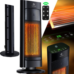 KESSER® Ventilatorkachel 2000W - Terrasverwarmer - Keramische Kachel - Zwart