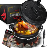 KESSER® Dutch Oven Set - 9L - Vuurpan - Stoofpan - Gietijzeren pan