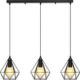 Hanglamp Industrieel - Hanglampen - Eetkamer - Woonkamer - Zwart - Aigostar