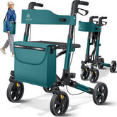 Lichtgewicht Rollator - Dubbel Opvouwbaar - Groen - KESSER