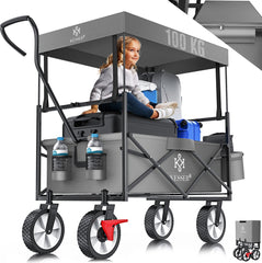 KESSER® Bolderkar - Opvouwbaar - Bolderwagen - Grijs