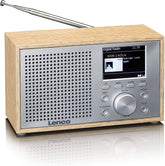 Lenco Radio op Batterijen - Compacte DAB FM Radio - Bluetooth - Houten behuizing - DAR-017WH - Hout
