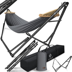 KESSER® XXL Hangmat 2 personen - Tot 200kg - Metalen Frame - Grijs