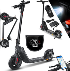 KESSER® Elektrische Step 10" E-Scooter Max. 25km/h - Electrische Scooter Bereik ±40km Opvouwbare 450W E-Step 10ah max. belasting tot 120 kg - Carboon