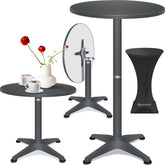 Statafel - Bartafel - Statafelrok - Partytafel - 70-110cm - Antraciet - KESSER®