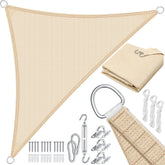 KESSER® Schaduwdoek 2.5x2.5x3.5m - Zonnezeil - Driehoek - Waterafstotend - Creme