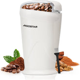 Koffiemolen elektrisch - Koffiemaler - 150W - Wit - Aigostar