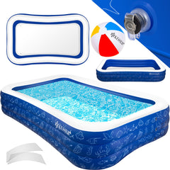 KESSER® Opblaasbaar zwembad - 305x183x56cm - 1180L - Blauw