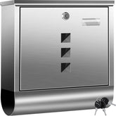 Brievenbus - Wandbrievenbus - RVS - Softclose-deksel - Zilver - KESSER®