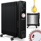 Olieradiator - 2500W Heater - Elektrische kachel - met Thermostaat - Zwart - KESSER®