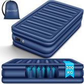 Luchtbed - 1 Persoons - Luchtmatras met pomp - Opblaasbed - Blauw - KESSER®