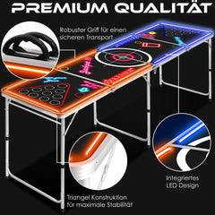 KESSER® LED Beerpong Tafel - Bierpong Tafel - Verstelbaar - Opvouwbaar