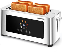 Broodrooster - Toaster - 4 sleuven - 1400W - RVS •