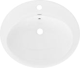 Wastafel ovaal 57x19,5x48,5 cm wit keramiek ML-Design