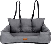 Hondenmand auto - Autostoel hond - 92x50x40 - Grijs - Nobleza