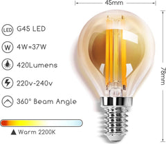 E14 LED lamp - Dimbaar - Filament lamp - 4,5W - 5 stuks - Aigostar